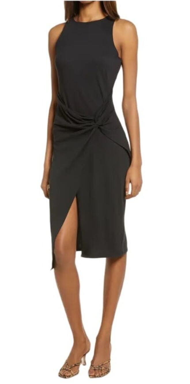 Chelsea28 dress sleeveless twist detail black Small S